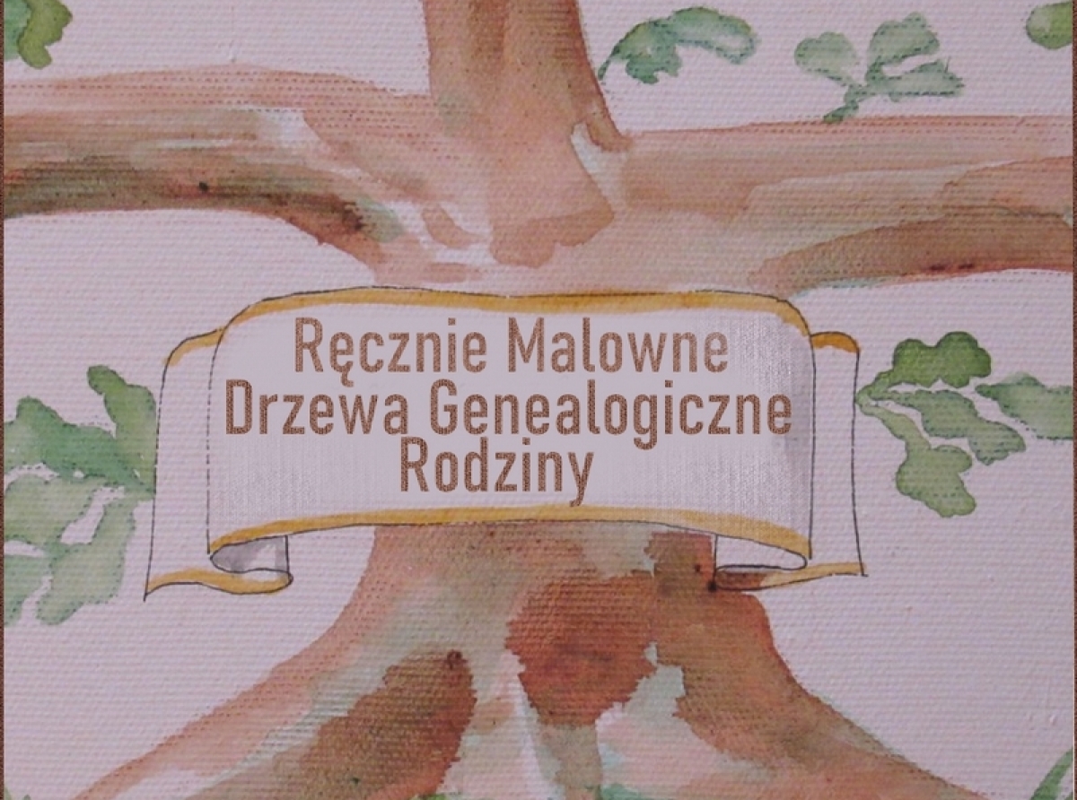 Ręcznie malowane drzewo genealogiczne rodziny - pomysł na prezent