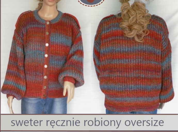 Ręcznie robiony, ciepły sweter - modne wzory, fasony i kolory