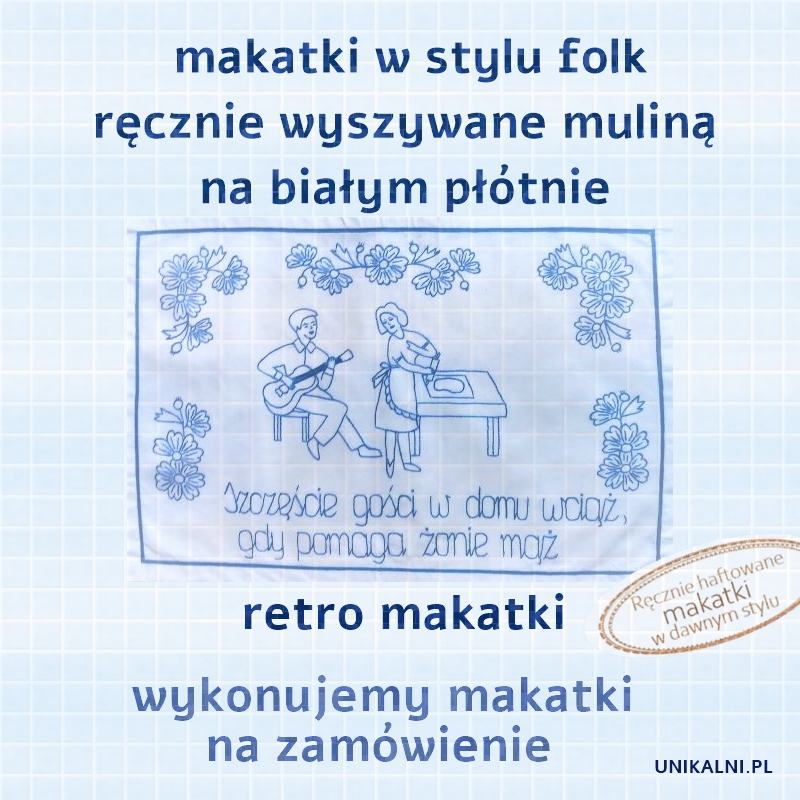 MAKATKA retro FOLK reczny haft etno unikalni pl 