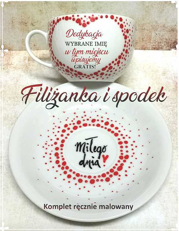 filizanka recznie malowana imie gratis unikalni pl