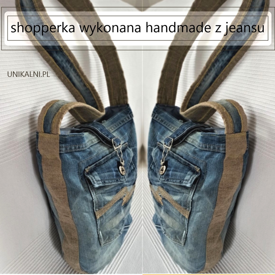 torebka jeans recykling eko torba unikalni pl