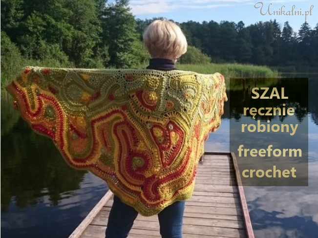 freefrom crochet autorski szal recznie robiony unikalni pl