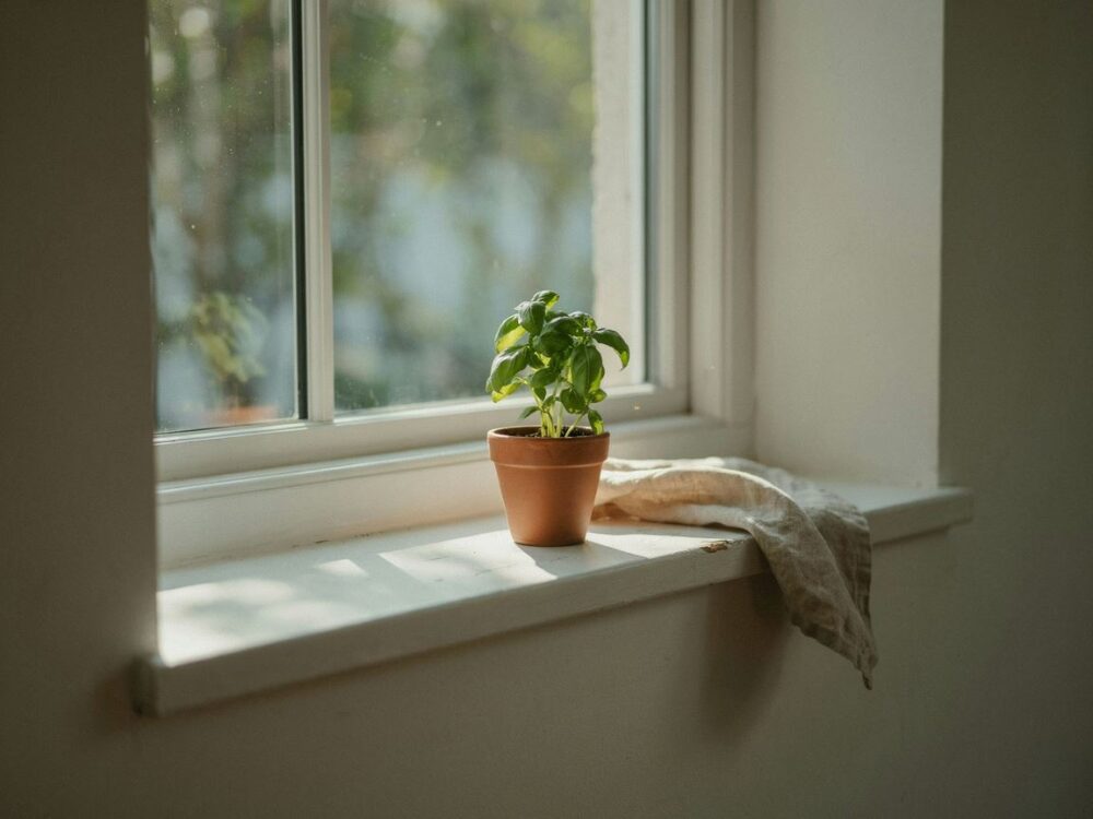 nowoczesny wąski parapet